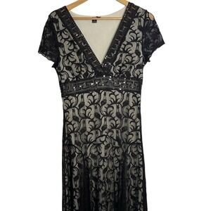 Swing Dress Y2K 90s Midi Babydoll Black Lace Whimsigoth Witchy Fairy Grunge